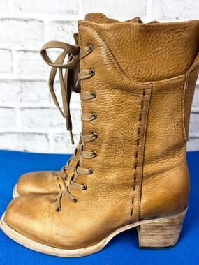 🔥|•FREEBIRD🦅BY STEVEN•| 'Dart' Mid Calf Leather Handmade Boots Size 9